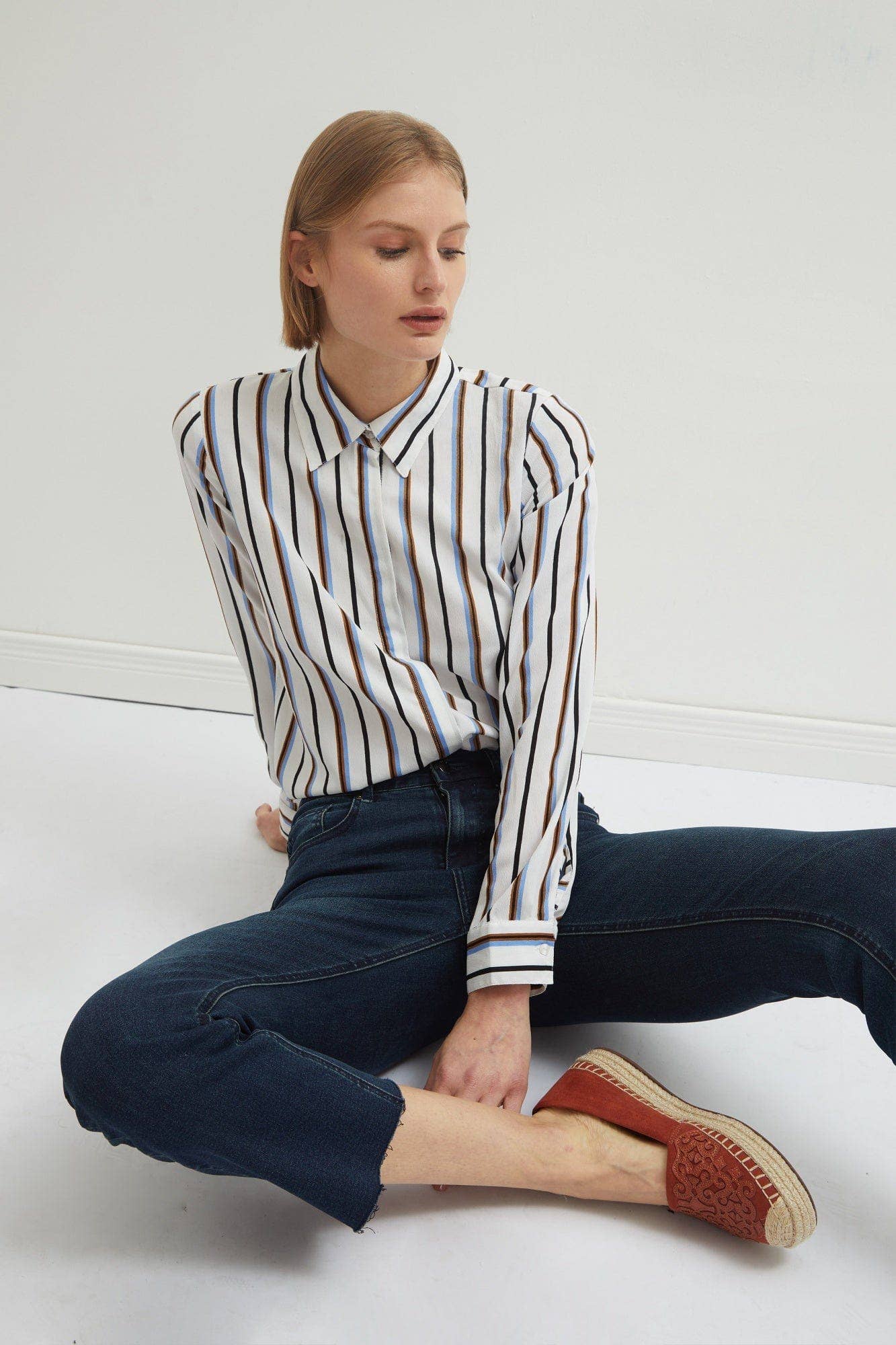 Striped Button-Down Shirt