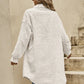 White Teddy Longline Jacket