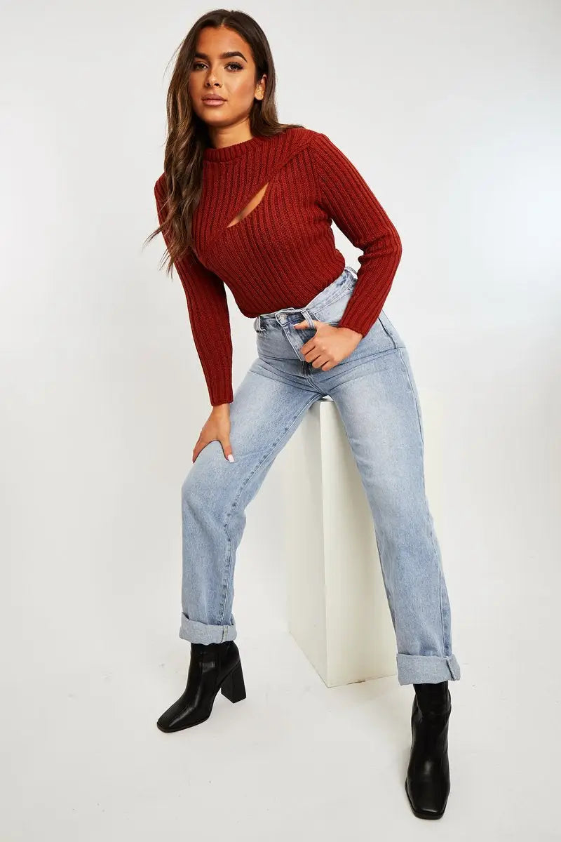 Heather Sweater (Rust)